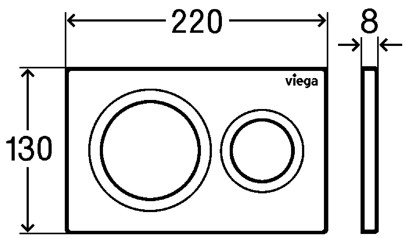 ᐉ Панель смыва для инсталляции Viega Prevista Visign for Style 20 ...