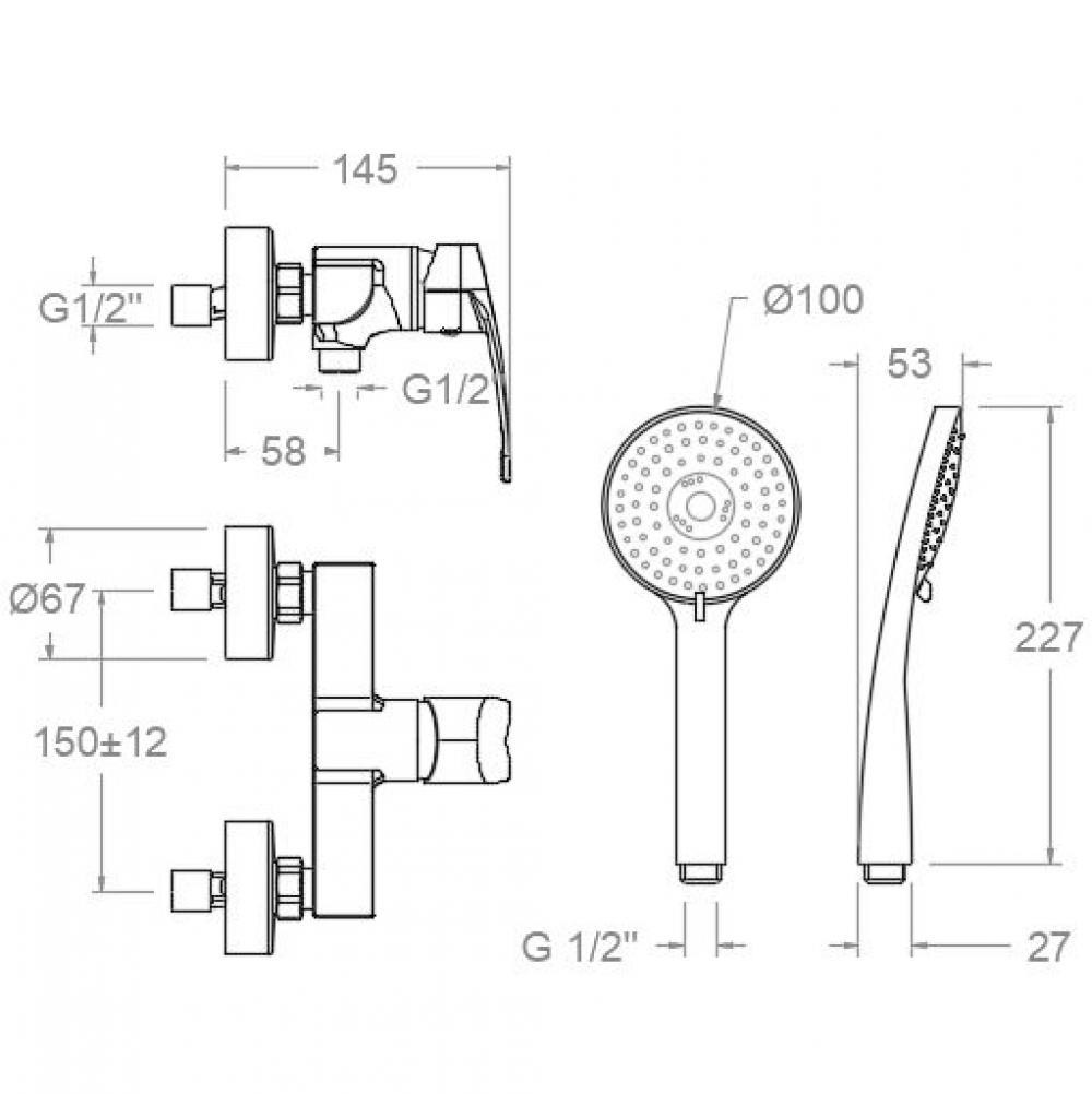 Ramon Soler NEW FLY Chrome (570802T357D303576) Габаритные размеры