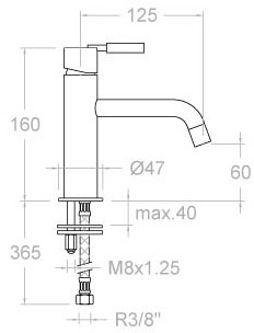 Ramon Soler Atica S Chrome (7501251574) Габаритные размеры