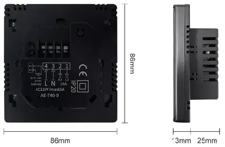 4Heat AE-669 Boiler (Black) Габаритні розміри