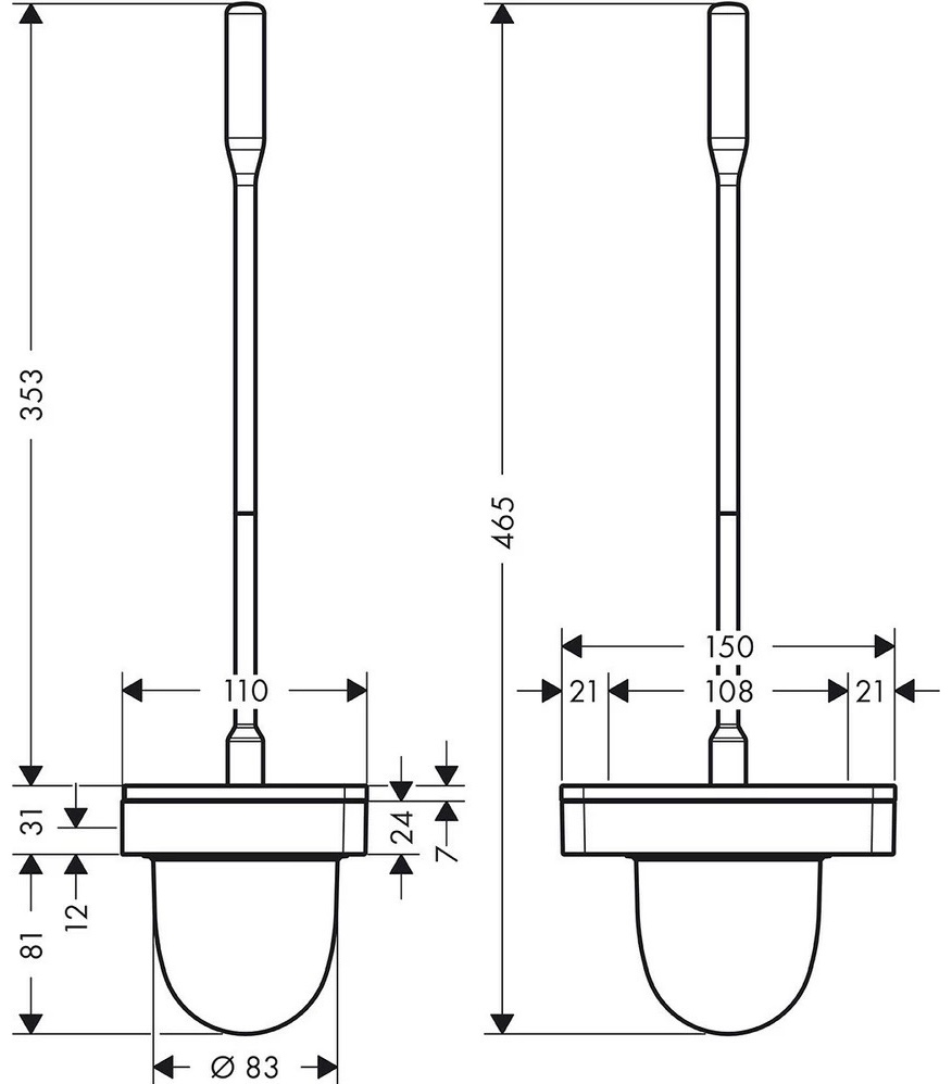 Axor Universal (42835000) Габаритні розміри