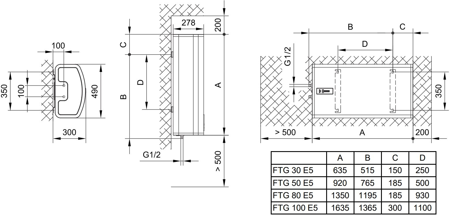 Tiki Supr F 80V9 (700153) Габаритные размеры