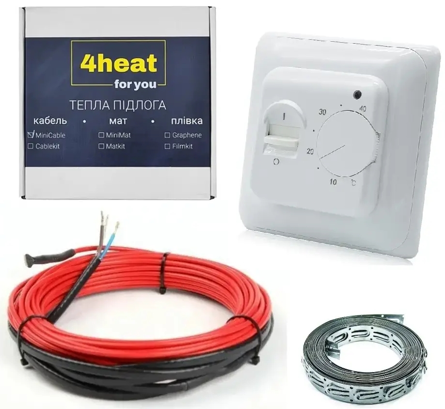 Тепла підлога 4Heat електрична 4Heat CableKit Standart-150 8,4м + терморегулятор M5.16