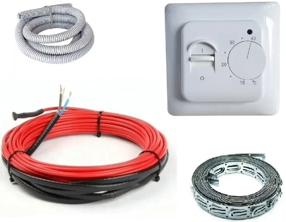 Комплект теплого пола 4Heat CableKit Standart-675 37,5м + терморегулятор M5.16 цена 4085 грн - фотография 2