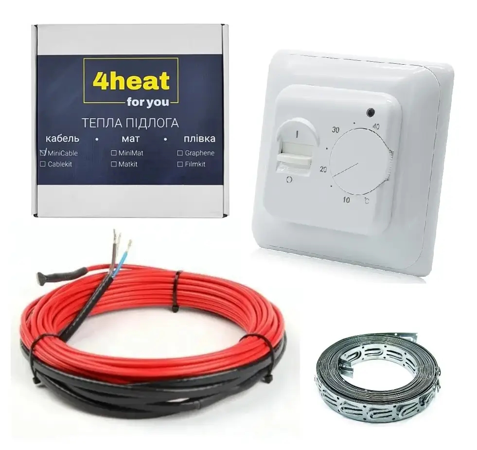 Комплект теплої підлоги 4Heat CableKit Standart-1500 83,4м + терморегулятор M5.16 характеристики - фотографія 7