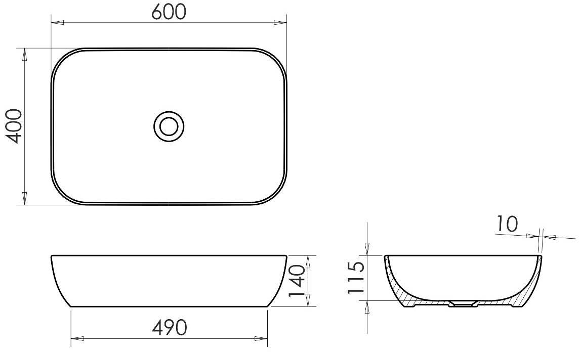 DiMARCO Flavio, Matt Black DM2F004MB Габаритные размеры