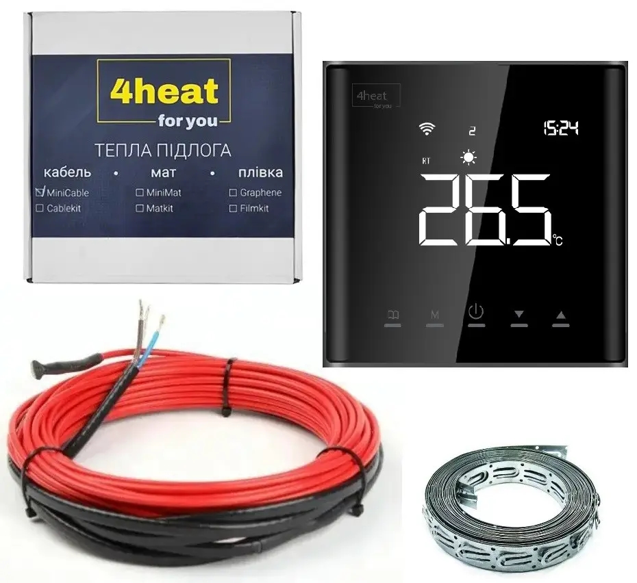 Комплект теплої підлоги 4Heat CableKit Sensor-1500 83,4м + терморегулятор AE-669 характеристики - фотографія 7