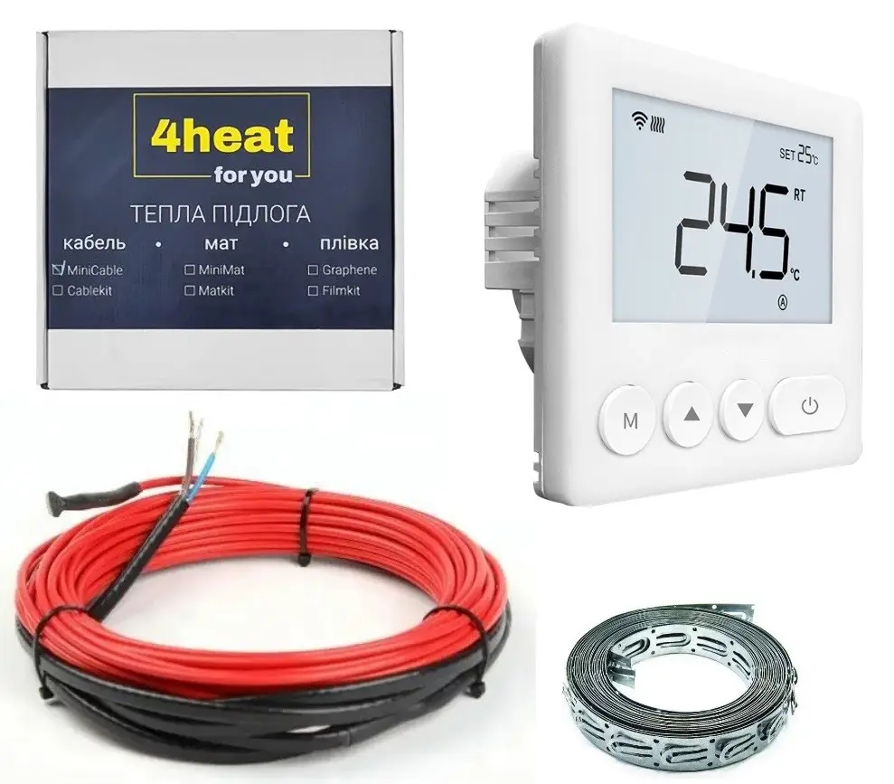Комплект теплої підлоги 4Heat CableKit WiFi-1500 83,4м + терморегулятор AE-X характеристики - фотографія 7