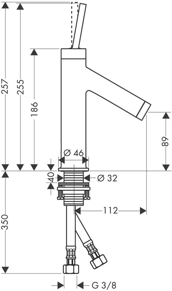 Axor Starck Chrome 10117000 Габаритні розміри