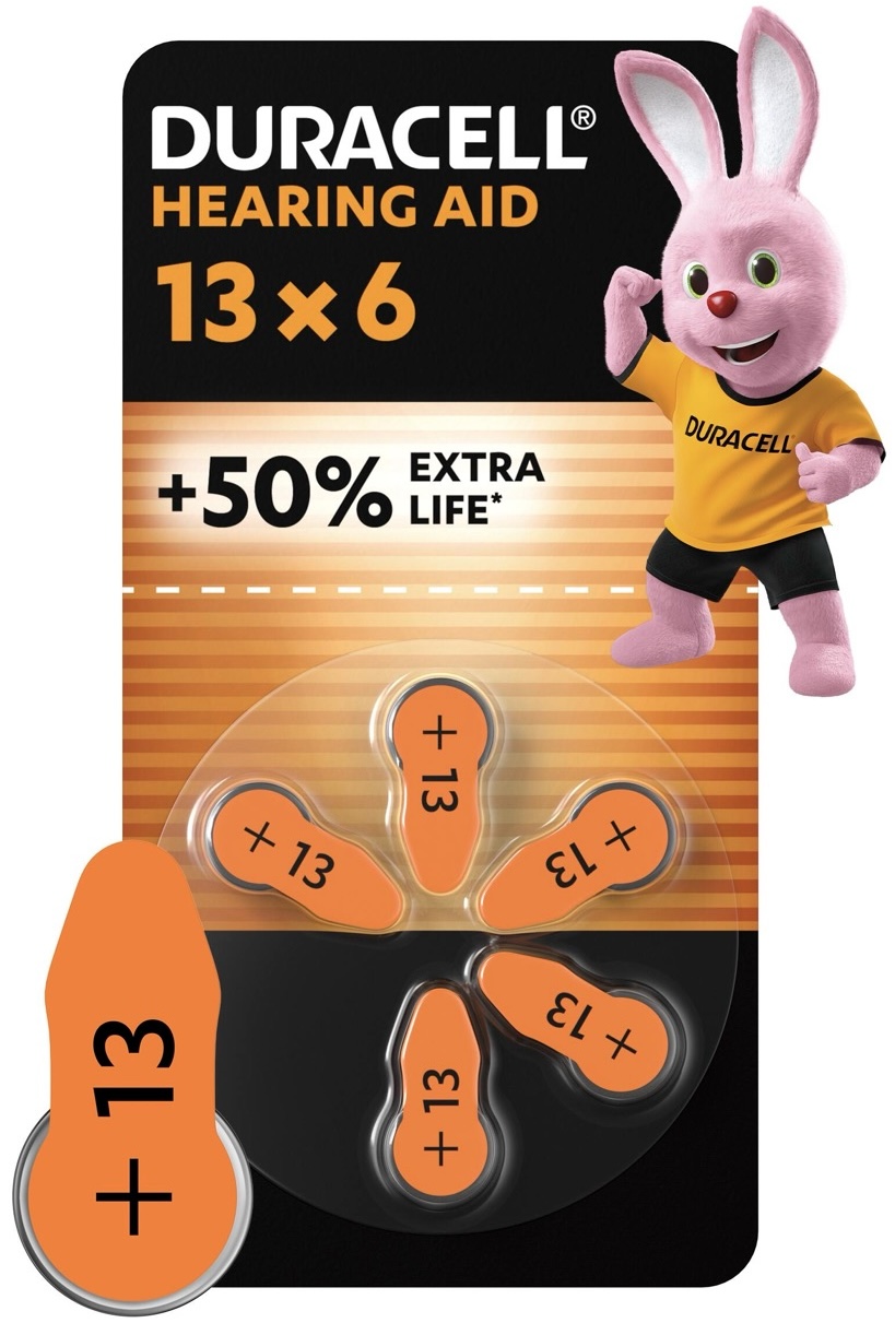 в продаже Батарейки для слуховых аппаратов Duracell Hearing Aid 13 6 шт (5000394167070) - фото 3