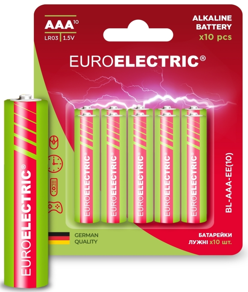 Euroelectric AAA LR03 1,5V blister 10шт
