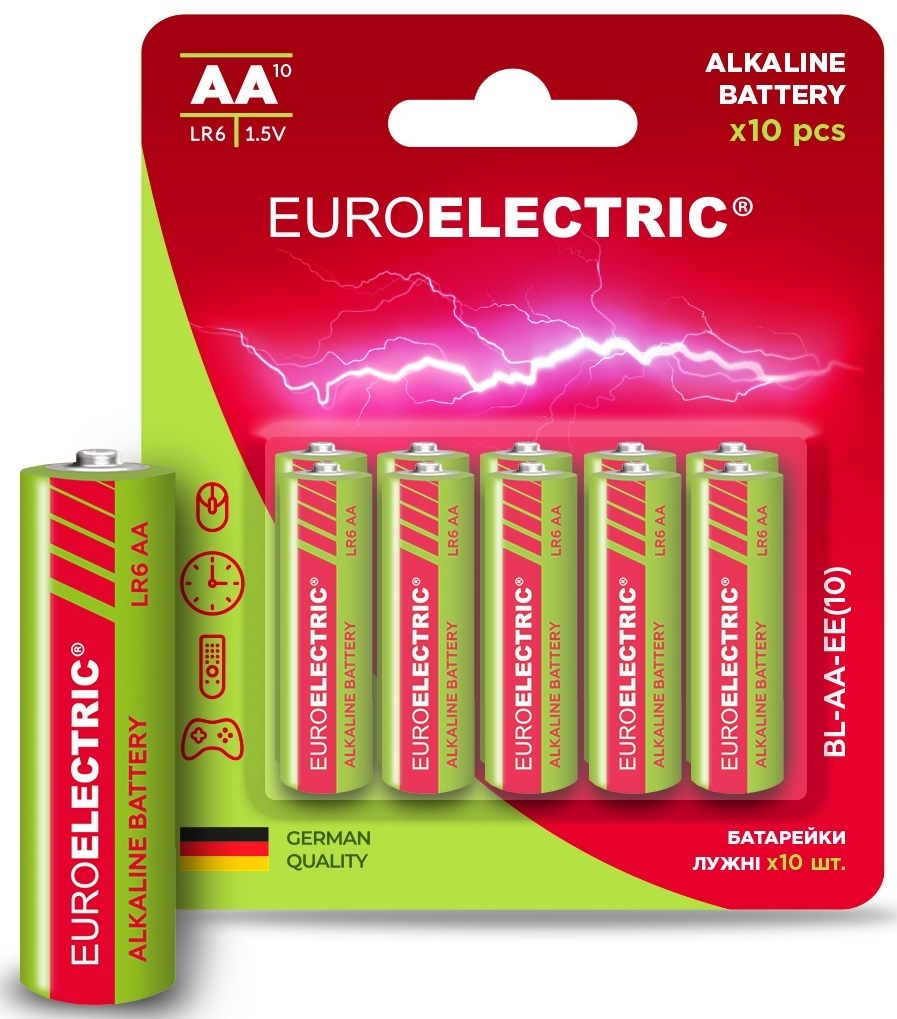 Батарейка Euroelectric щелочная AA LR6 1,5V blister 10шт