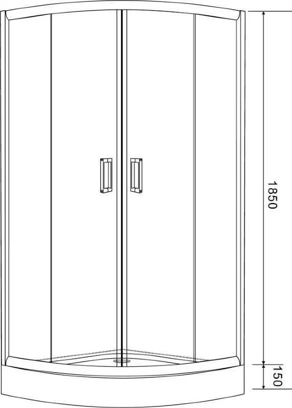 Eger Tisza WS 90x90x185см (599-021-S/1) Габаритные размеры