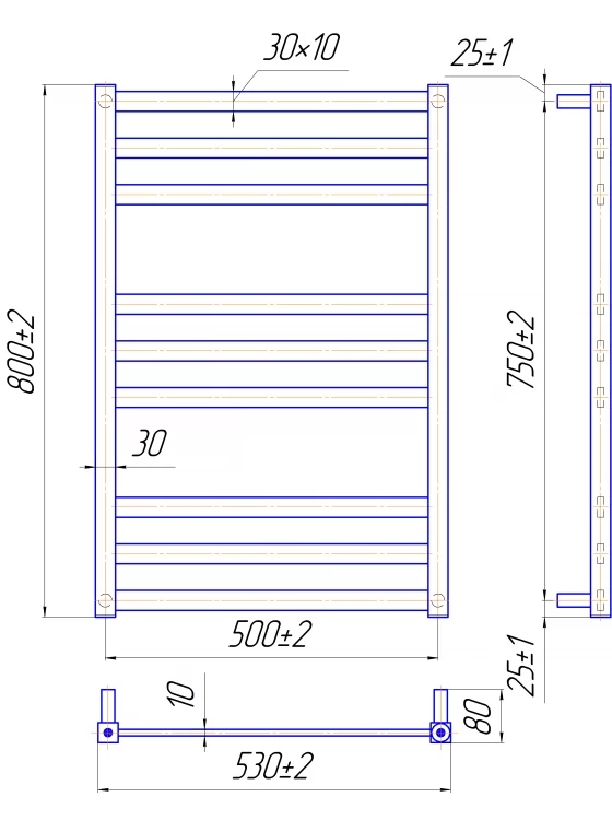 Mario Чикаго 800x530/500 золото сатин (1.2.6100.03 GS) Габаритные размеры