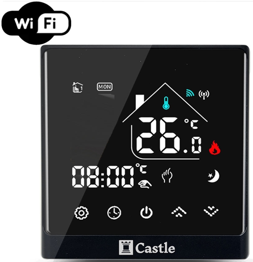 Терморегулятор Castle AC8400G WI-FI Чорний