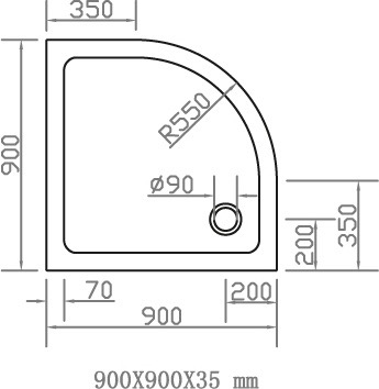 Volle Compuesto 90x90x3.5см (4487.11909007) Габаритні розміри