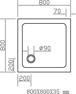 Volle Compuesto 80x80x3.5см (4487.12808007) Габаритные размеры