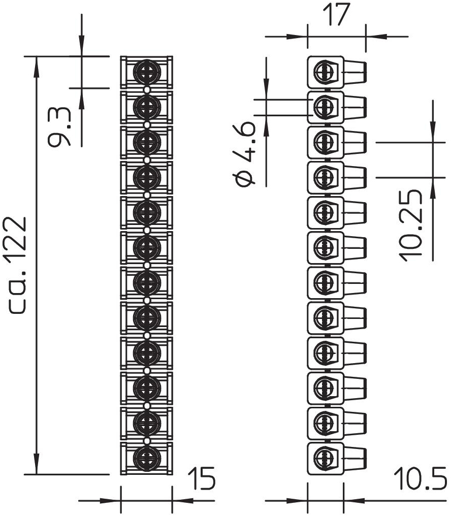 OBO Bettermann 70 VDE (2055023) Габаритні розміри