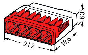 Wago 2273-204 Габаритні розміри