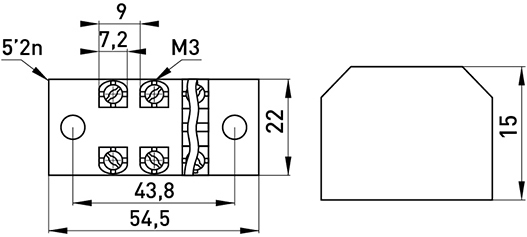 E.NEXT e.tc.protect.15.4, 15А, 4 полюса (p056002) Габаритні розміри