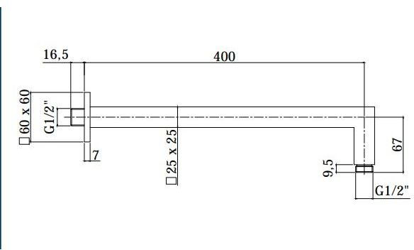 Paffoni Elle Matt Black KIT EL019NO Габаритные размеры