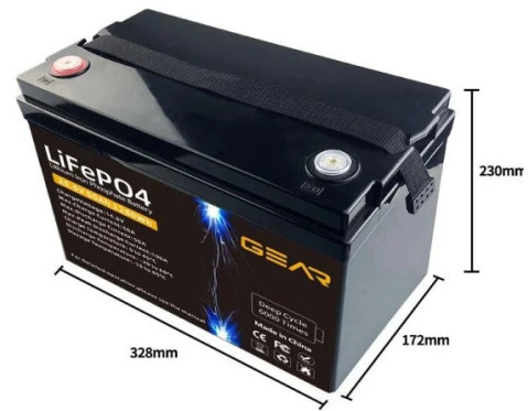 Gear LiFePO4 25.6V 50Ah Габаритные размеры