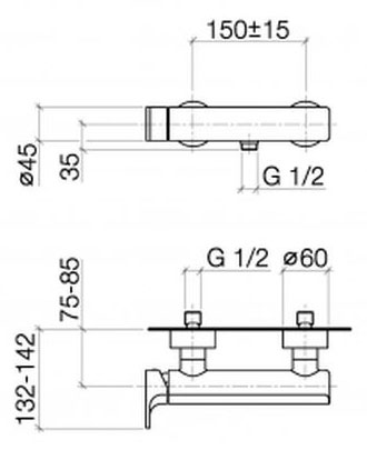 Dornbracht Cult (D 33300960-00) Габаритные размеры