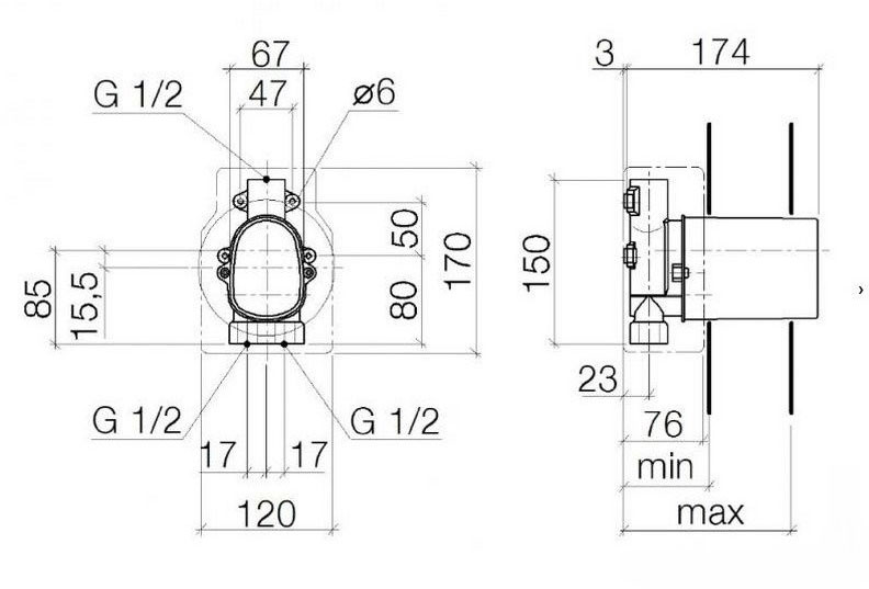 Dornbracht D 3541697090 Габаритні розміри