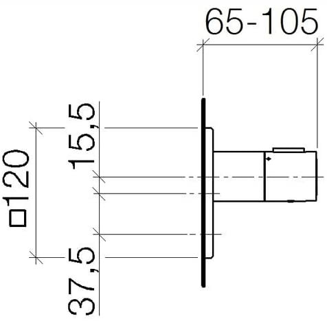 Dornbracht Cult Chrome (36416960-00) Габаритные размеры