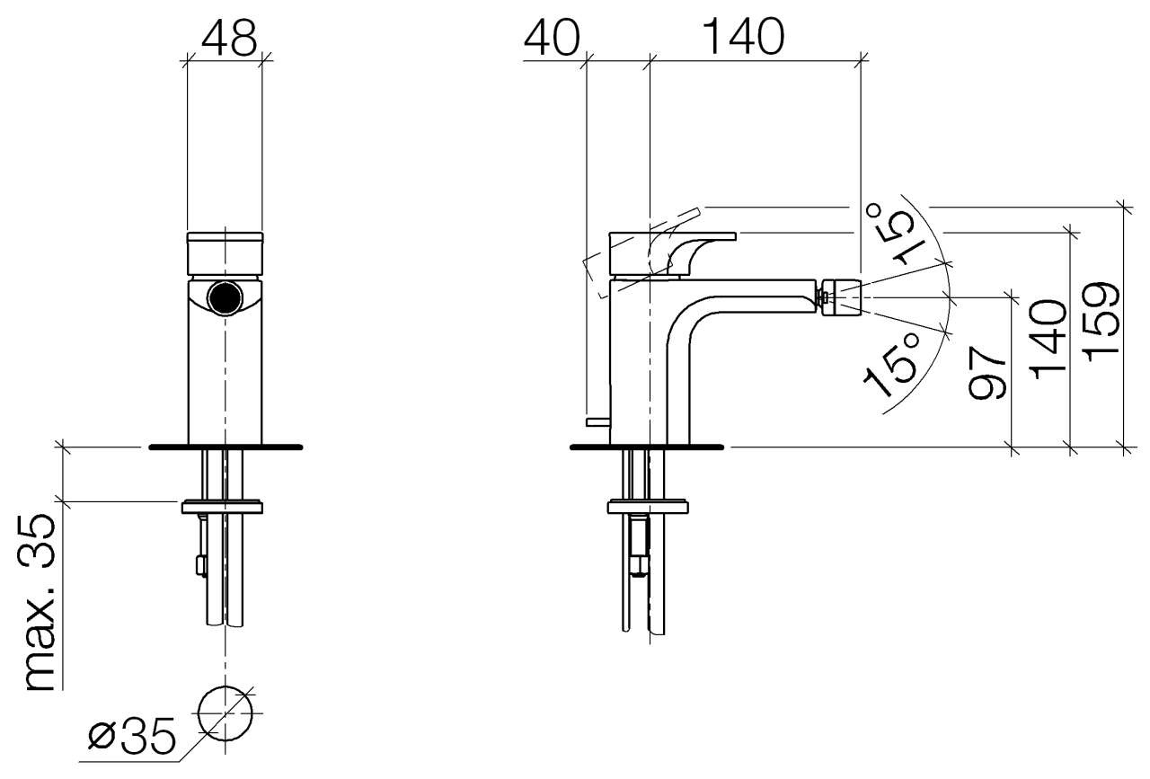 Dornbracht Cult (33600960-00) Габаритные размеры