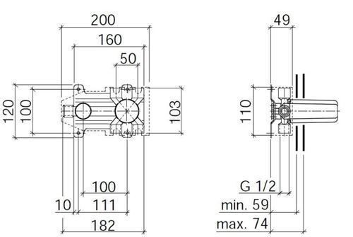 Dornbracht CL.1 (35806970-90) Габаритные размеры