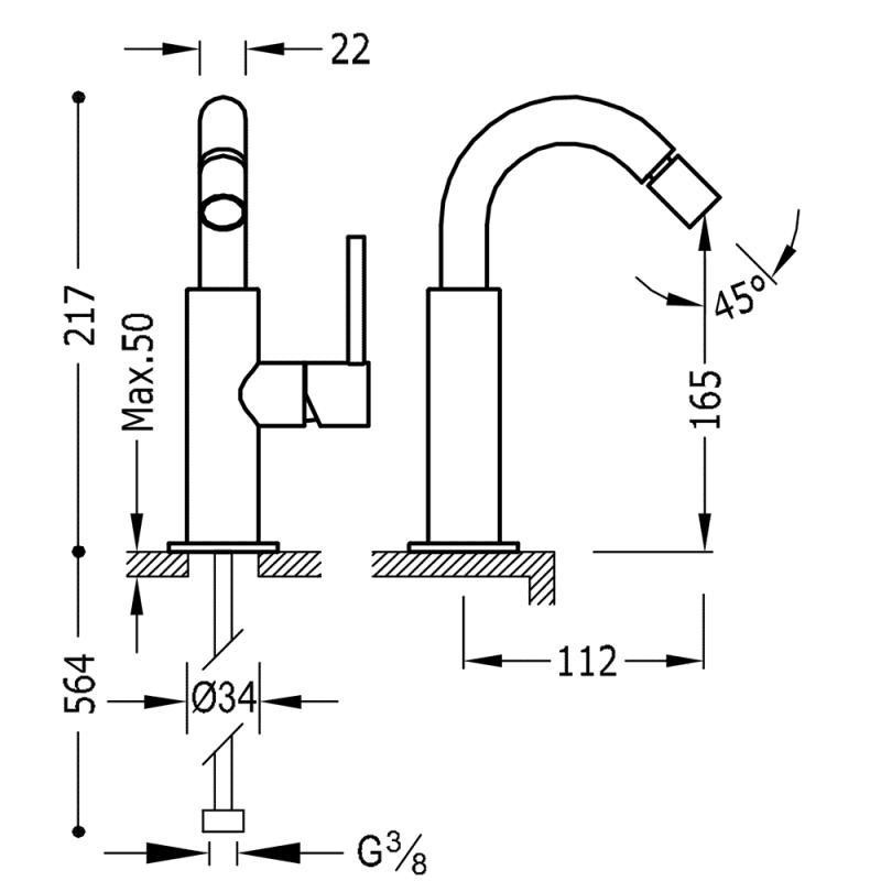 Tres Study Exclusive 26222402 Габаритные размеры