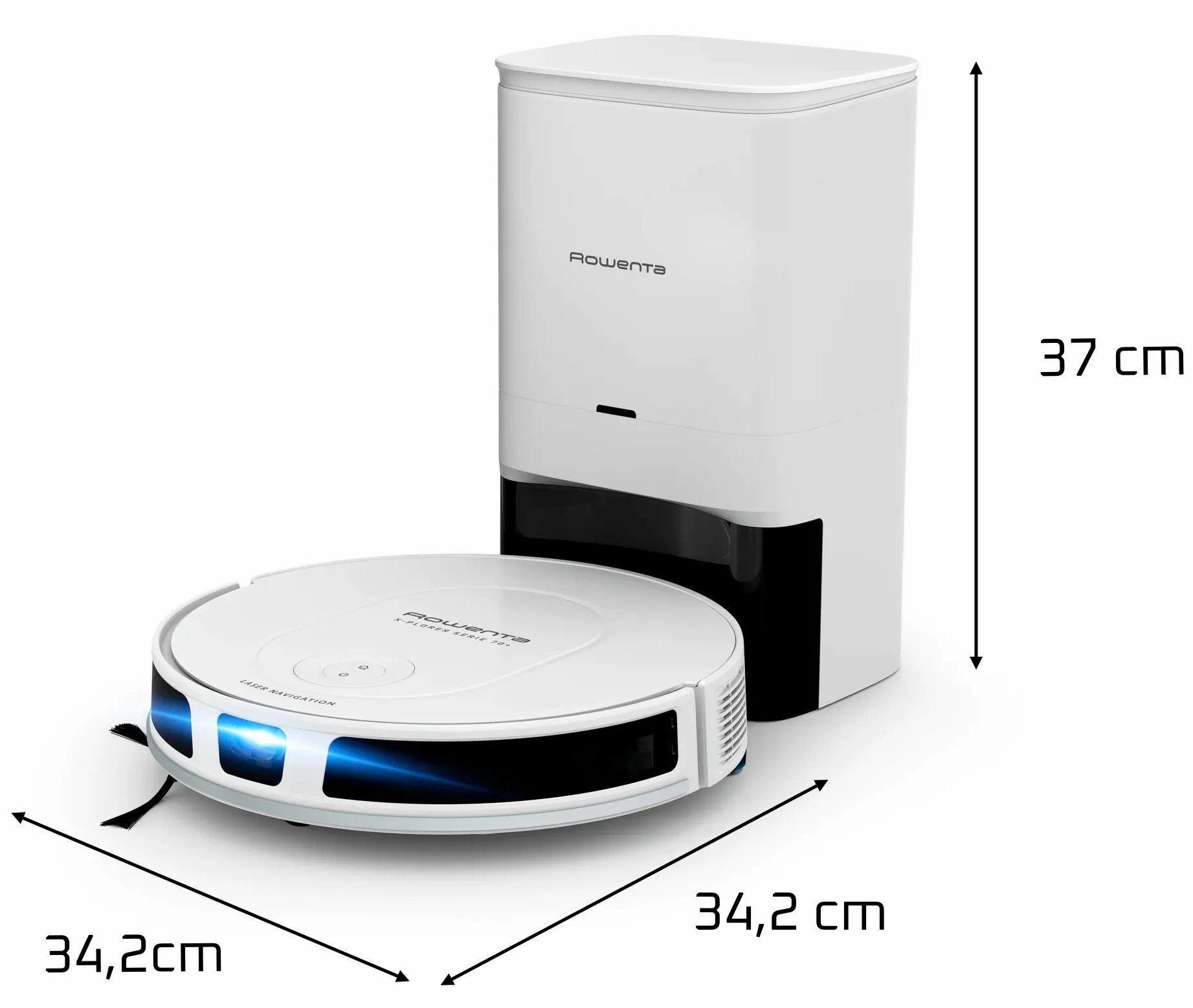 Rowenta X-Plorer Serie 70+ Total Care RR8497WH Габаритні розміри