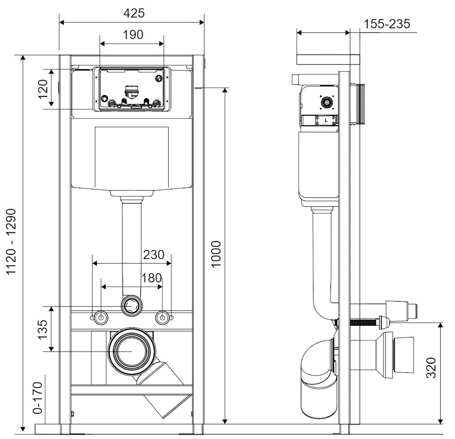 Excellent Flaro Expert (INEX.FL1120.425) Габаритні розміри