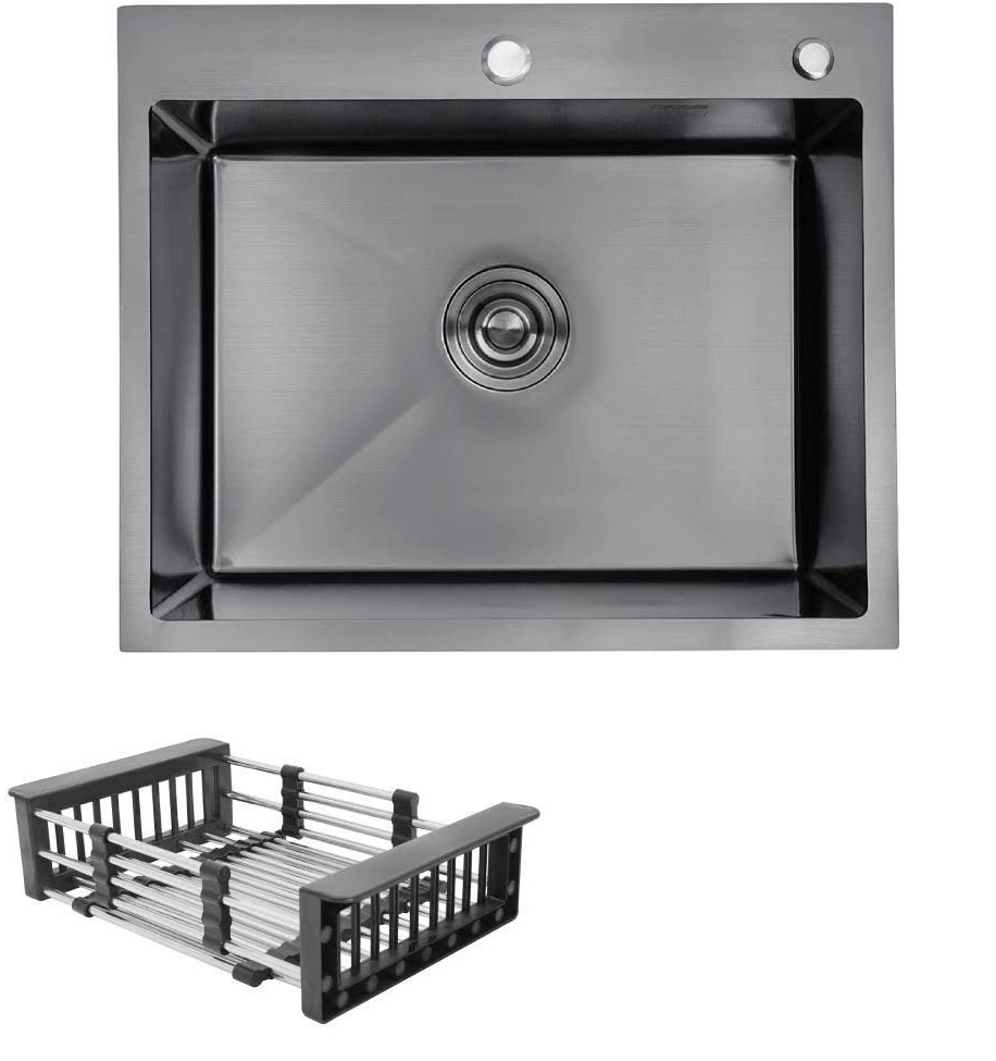 Кухонная мойка Kroner KRP Schwarze-6050HM PVD (CV025260) характеристики - фотография 7