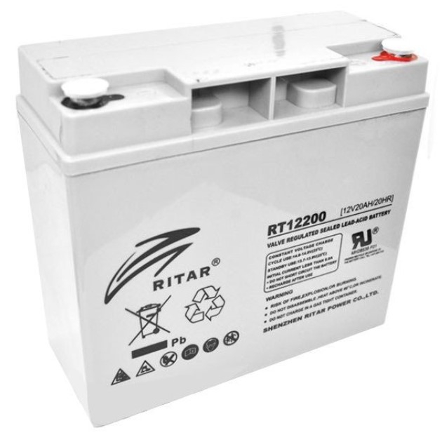 Ritar AGM RT12200, White Case 12V 20Ah