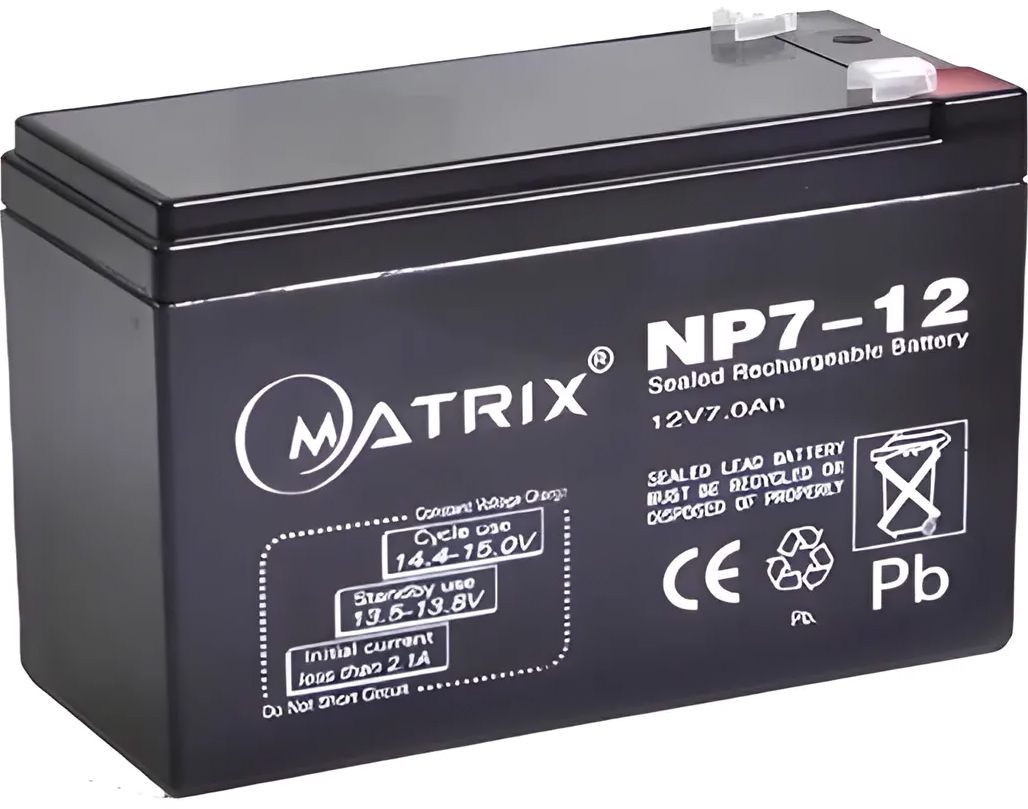 Аккумулятор Matrix 12V 7Ah (NP7-12)