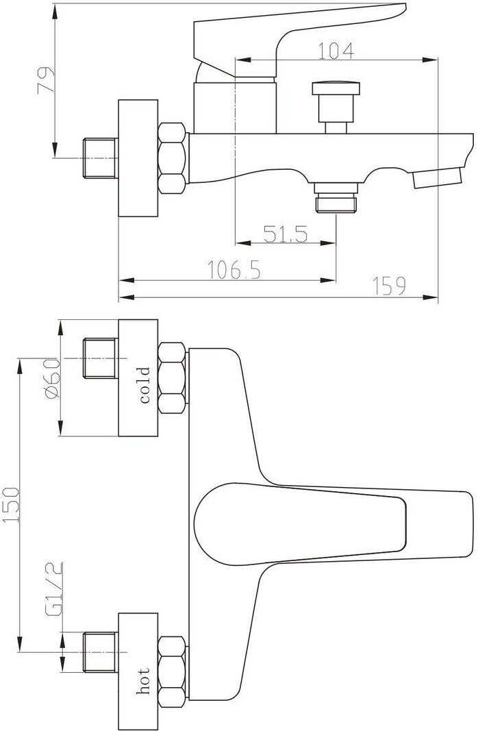 Perla Harry PBZ6104 Габаритні розміри