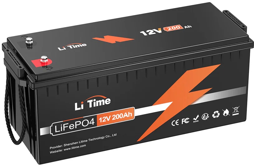 LiTime LiFePo4 12V (12.8V) - 200Ah (Litime-12V200Ah)