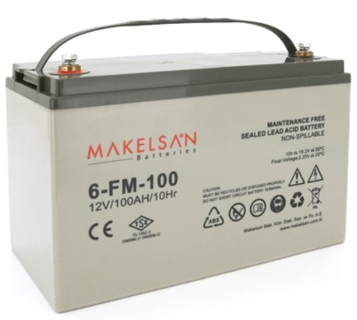 Makelsan AGM 6-FM-100, Gray Case, 12V 100Ah
