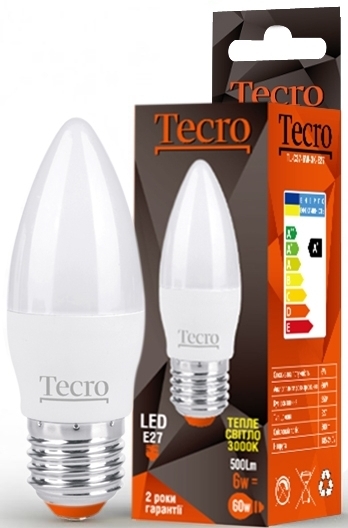 Tecro 6W E27 3000K (TL-C37-6W-3K-E27)