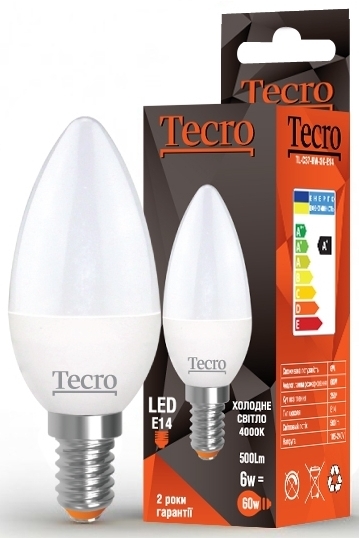 Tecro 6W E14 4000K (TL-C37-6W-4K-E14)