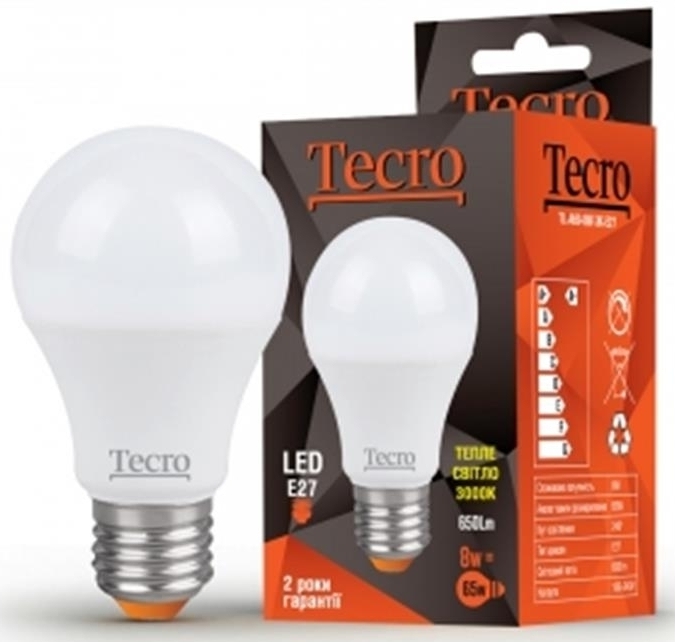Tecro 8W E27 3000K (TL-A60-8W-3K-E27)