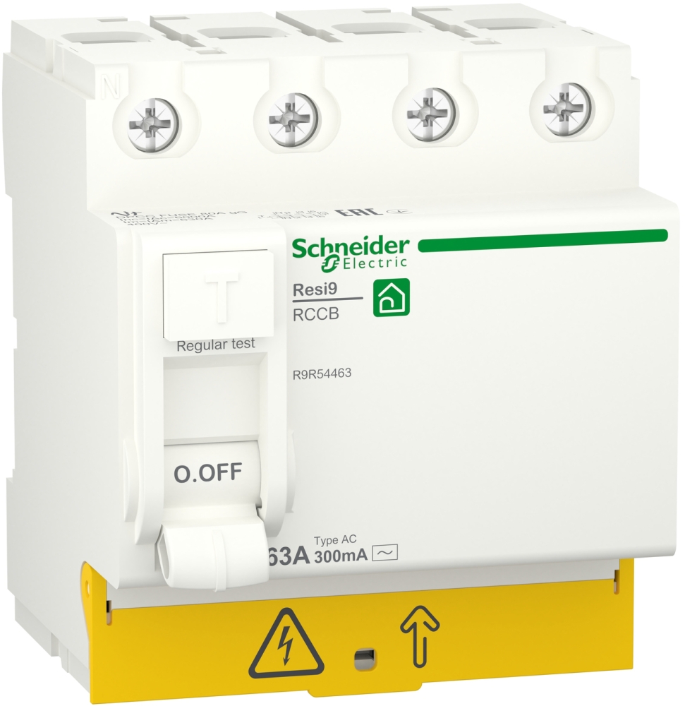Schneider Electric RESI9 4P 63A 300mA АС (R9R54463)