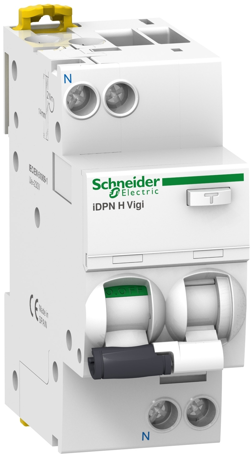 Дифференциальный автоматический выключатель Schneider Electric Acti9 iDPN H Vigi 10kA 1P+N 16A C 30mA A (A9D37616)