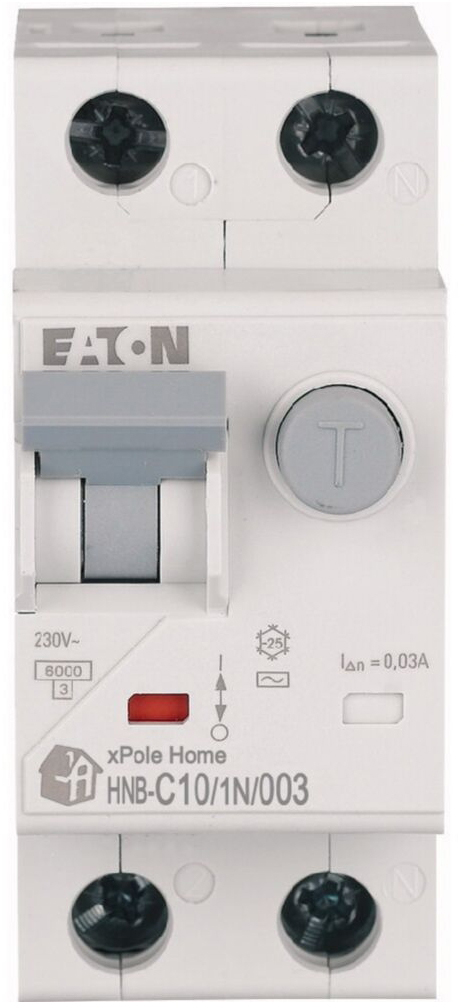 Дифференциальный автоматический выключатель Eaton HNB-C10/1N/003 (195125) цена 1836 грн - фотография 2