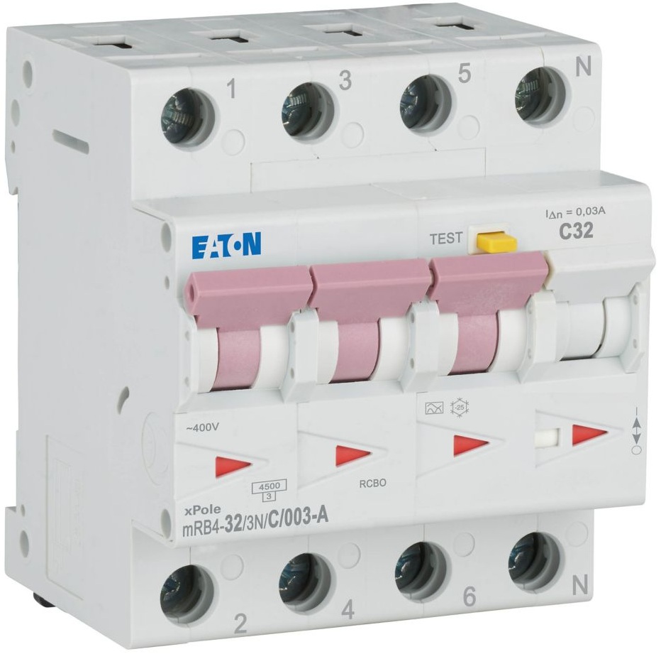 в продаже Дифференциальный автоматический выключатель Eaton mRB4-32/3N/C/003-A (167508) - фото 3