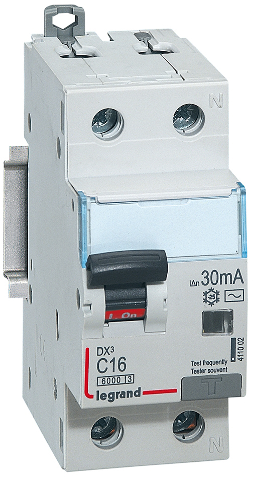 Дифференциальный автоматический выключатель Legrand DX3 1Р+N 16A C 30mA AC (411002)