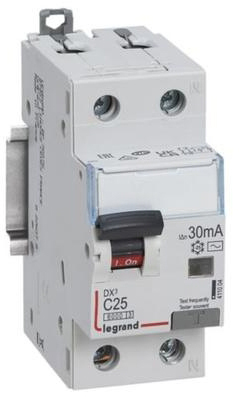 Дифференциальный автоматический выключатель Legrand DX3 1Р+N 25A C 30mA AC (411004)