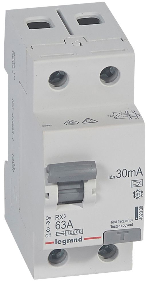 Дифференциальное реле Legrand RX3 2P 63А 30mA A (402038) в Киеве